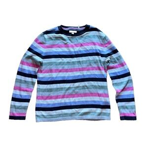 Barbour Womens Sweater Padstow‎ Knit  Pullover Striped 100% Cotton US Size 4